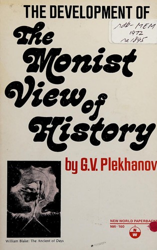 Cover for The Development of the monist view of history