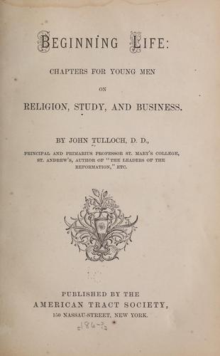 Cover for Beginning life