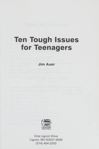 Cover for Ten Tough Issues for Teenagers