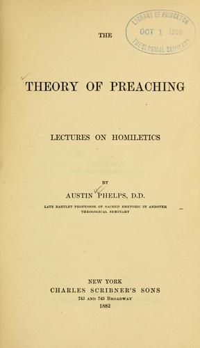 Cover for The theory of preaching