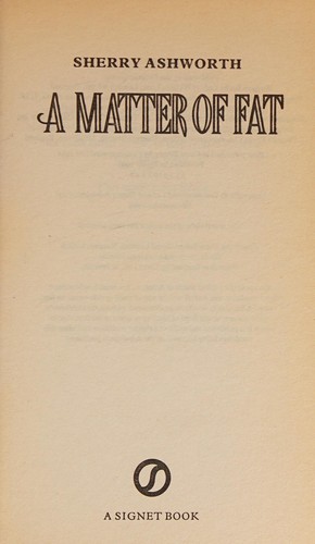 Cover for A matter of fat