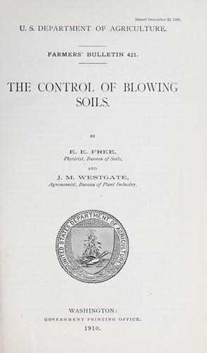 Cover for The control of blowing soils