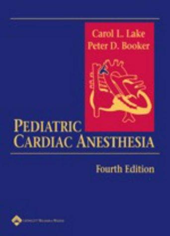 Cover for Pediatric Cardiac Anesthesia