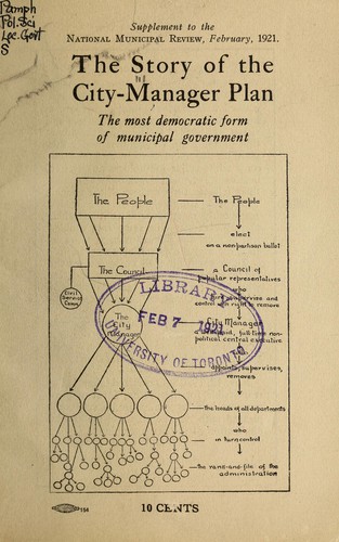 Cover for The story of the city-manager plan
