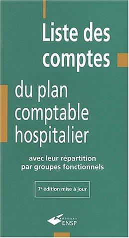 Cover for Listes des comptes du plan comptable hospitalier 7e édition