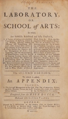 Cover for The laboratory, or school of arts ...