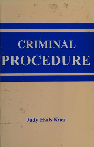 Cover for Criminal procedure