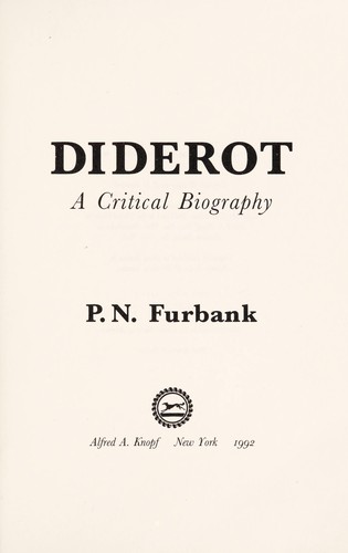 Cover for Diderot