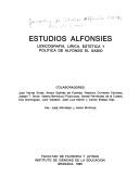 Cover for Estudios alfonsíes