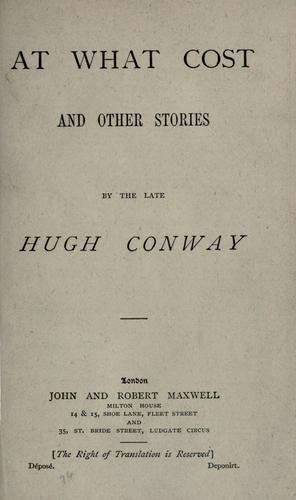 Cover for At what cost and other stories.