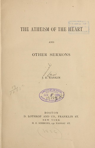 Cover for The atheism of the heart