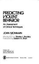 Cover for Predicting violent behavior