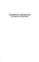 Cover for L' Europe de la Renaissance