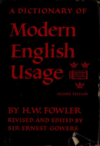 Cover for Fowlers modern english usage