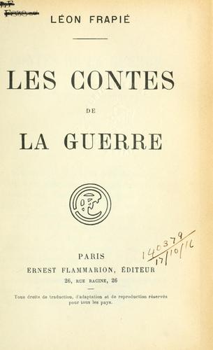 Cover for Les contes de la guerre.