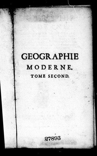 Cover for Geographie moderne