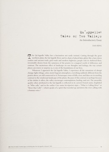 Cover for Qu'Appelle