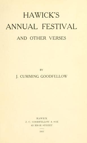 Cover for Hawick's annual festival, and other verses.