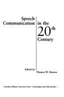 Cover for Speech communication in the 20th century