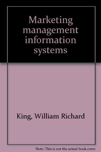 Cover for Marketing management information systems
