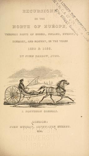 Cover for Excursions in the north of Europe