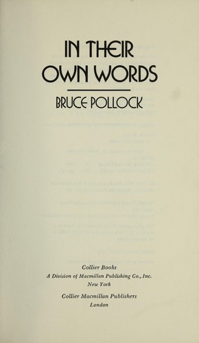 Cover for In their own words