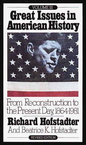 Cover for Great Issues in American History, Vol. III