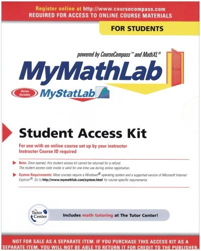 Cover for My Mathlab Student Version, 4th edition