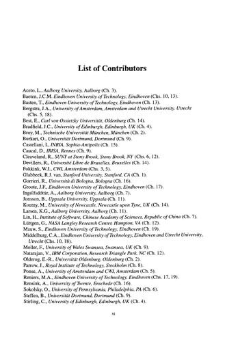 Cover for Handbook of process algebra