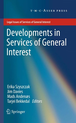 Cover for Developments in Services of General Interest