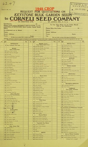 Cover for 1949 crop