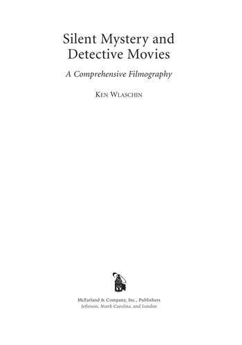 Cover for Silent mystery and detective movies