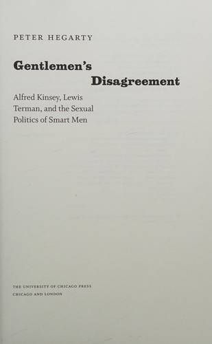 Cover for Gentlemen's disagreement