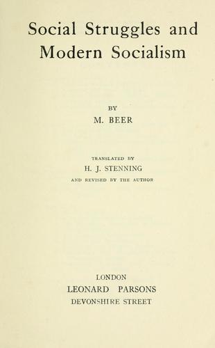 Cover for Social struggles and modern socialism