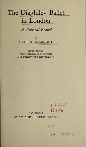 Cover for The Diaghilev Ballet in London