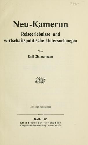 Cover for New-Kamerun