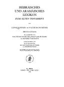 Cover for Hebraisches Und Aramaisches Lexikon Zum Alten Testament
