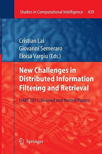 Cover for New Challenges in Distributed Information Filtering and Retrieval : DART 2011