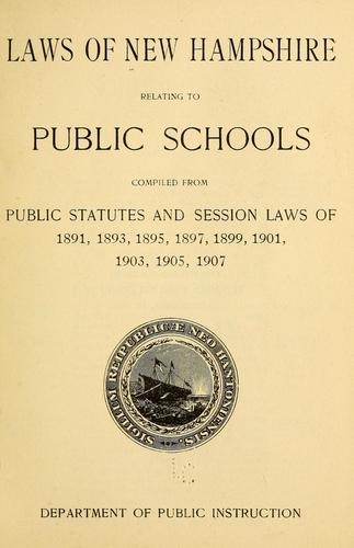 Cover for Laws of New Hampshire relating to public schools