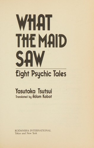 Cover for What the maid saw