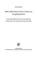 Cover for Zwei Abhandlungen über die Naqšbandiyya