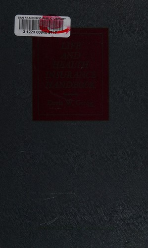 Cover for Life and health insurance handbook.