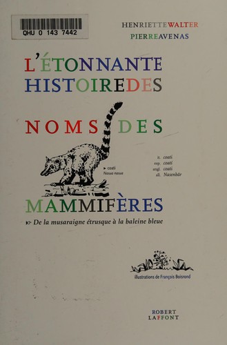 Cover for L' étonnante histoire des noms des mammifères