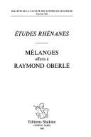 Cover for Études rhénanes