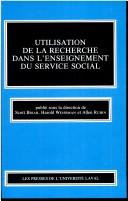Cover for Utilisation de la recherche dans l'enseignement du service social