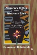 Cover for Women's rites versus women's rights