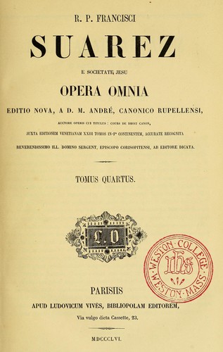 Cover for R. p. Francisci Suarez ... Opera omnia.
