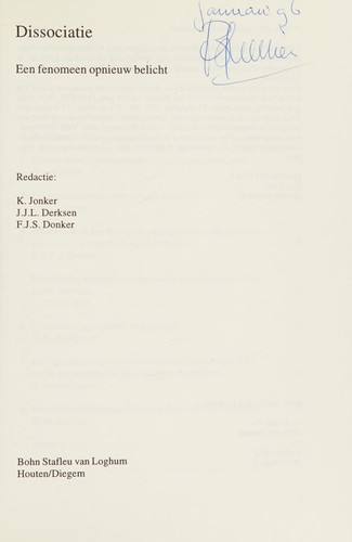 Cover for Dissociatie