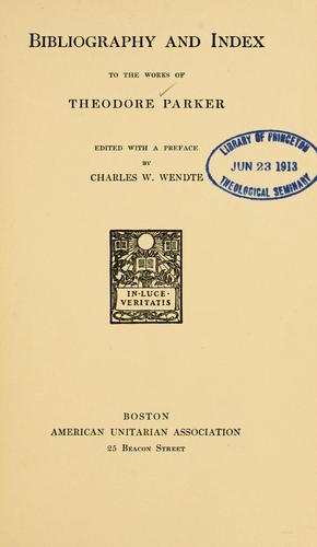 Cover for [Works of Theodore Parker]