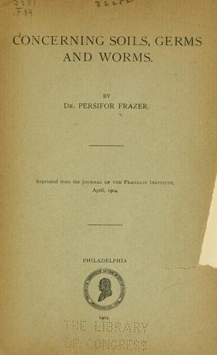Cover for Concerning soils, germs, and worms